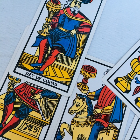 Vintage El Tarot Deck de Marsella 78 Cards Made in Spain 5 1/2" x 3" FRENCH - Picture 6 of 7